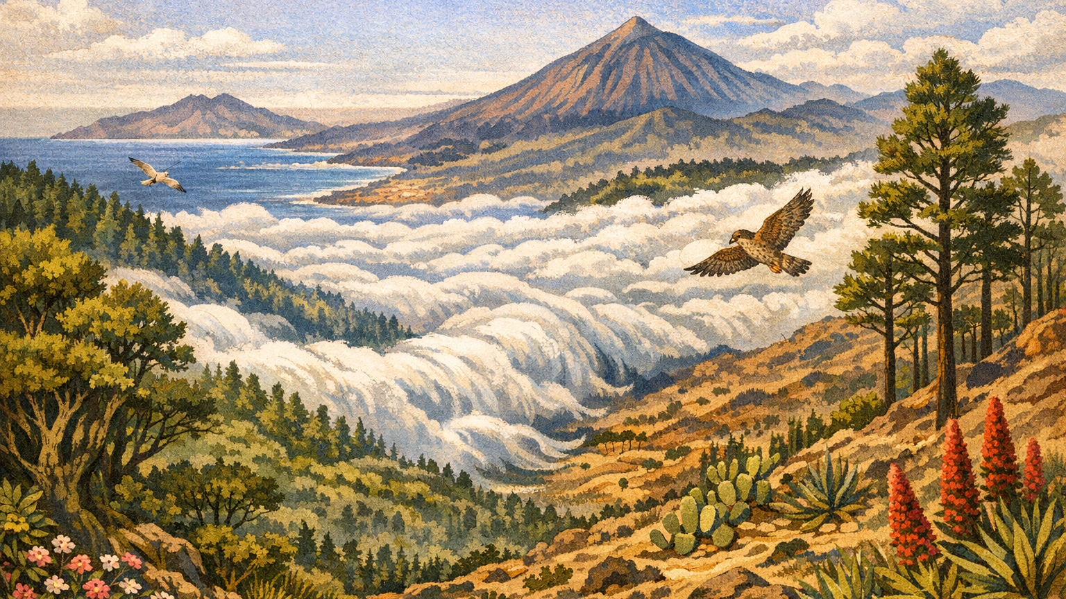 El papel del mar de nubes en la diversidad de los ecosistemas canarios - Naturaleza