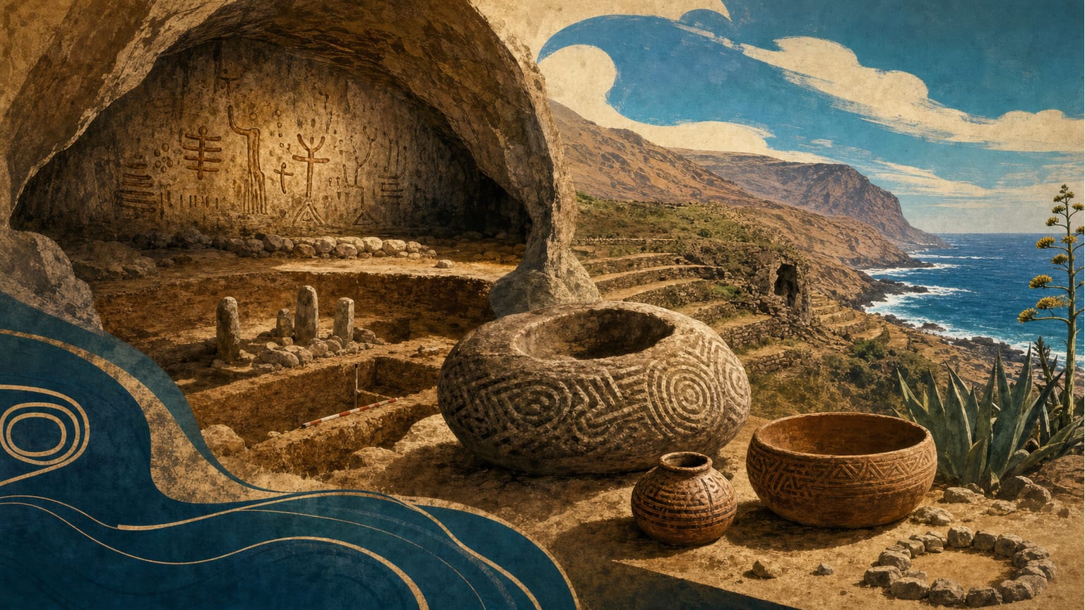 Los almogarenes de Telde: Lugares de culto aborigen en Gran Canaria - Arqueología