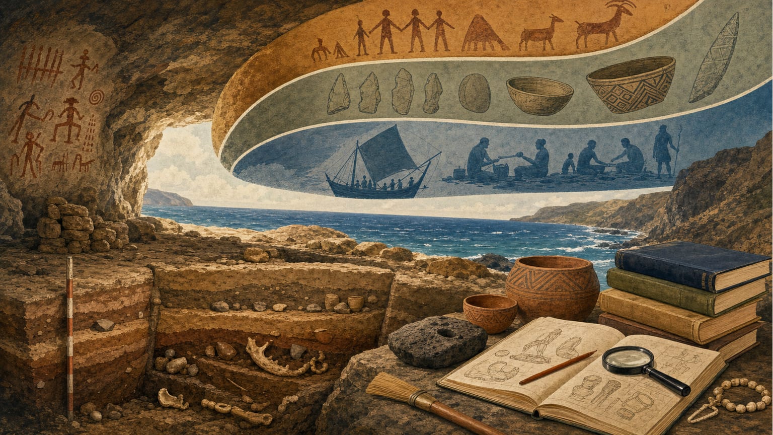 Aufnahmekriterien und disziplinäre Abgrenzung in der Bibliografie zur Vorgeschichte und Anthropologie der Kanaren - Archäologie