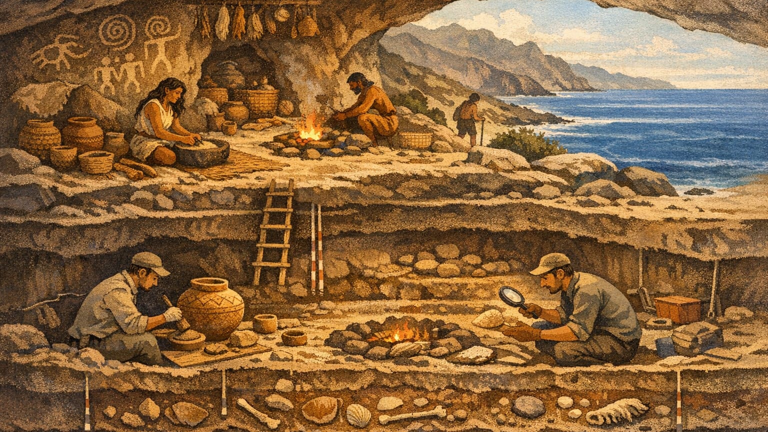 Las cuevas habitacionales de los guanches: arqueología de un hogar ancestral - Arqueología