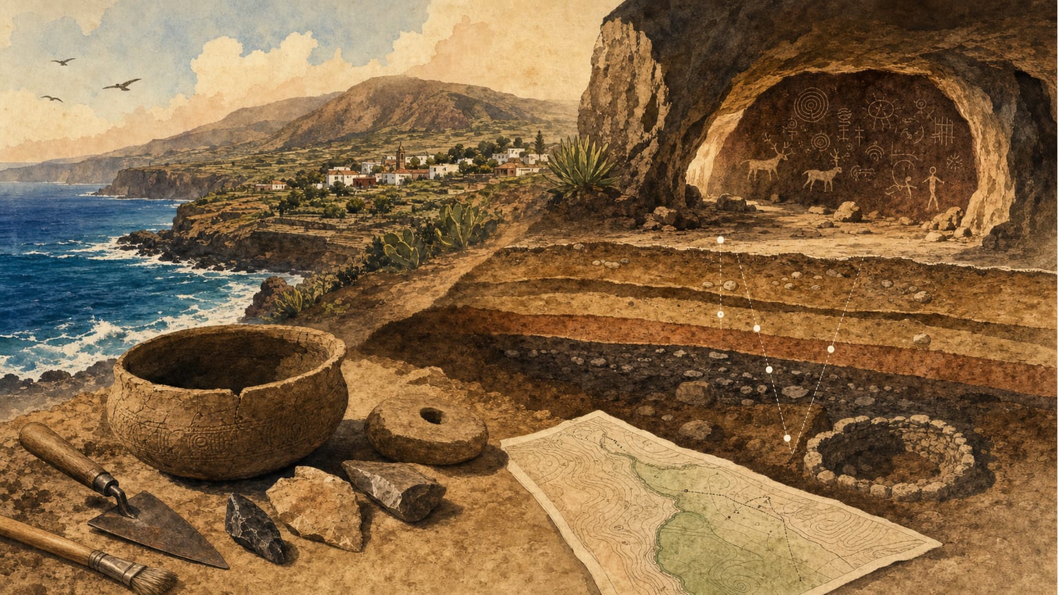 Die Entwicklung archäologischer Prospektionen in Tegueste: Methoden und Ergebnisse - Archäologie