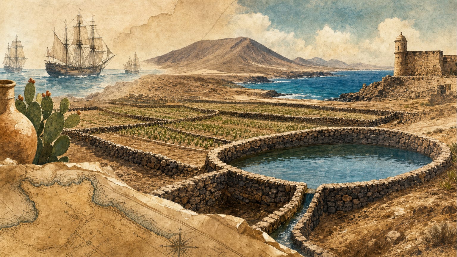 Gavias et nateros : systèmes traditionnels de collecte d'eau à Fuerteventura - Histoire