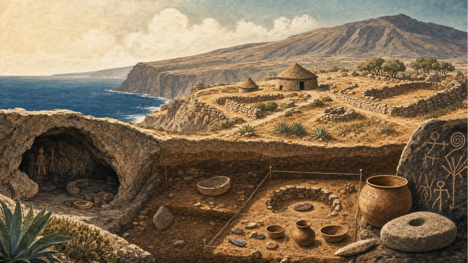 L’habitat guanche à Guía de Isora : villages de surface et diversité des implantations - Archéologie