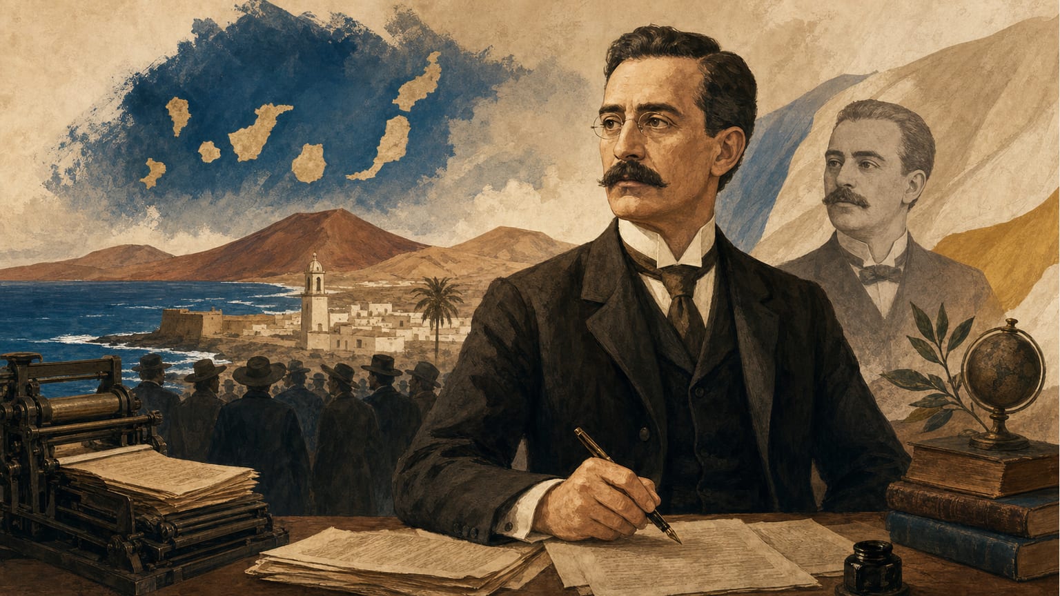 Manuel Déniz Caraballo : instituteur, journaliste et fondateur de ¡Vacaguaré! - Personnages