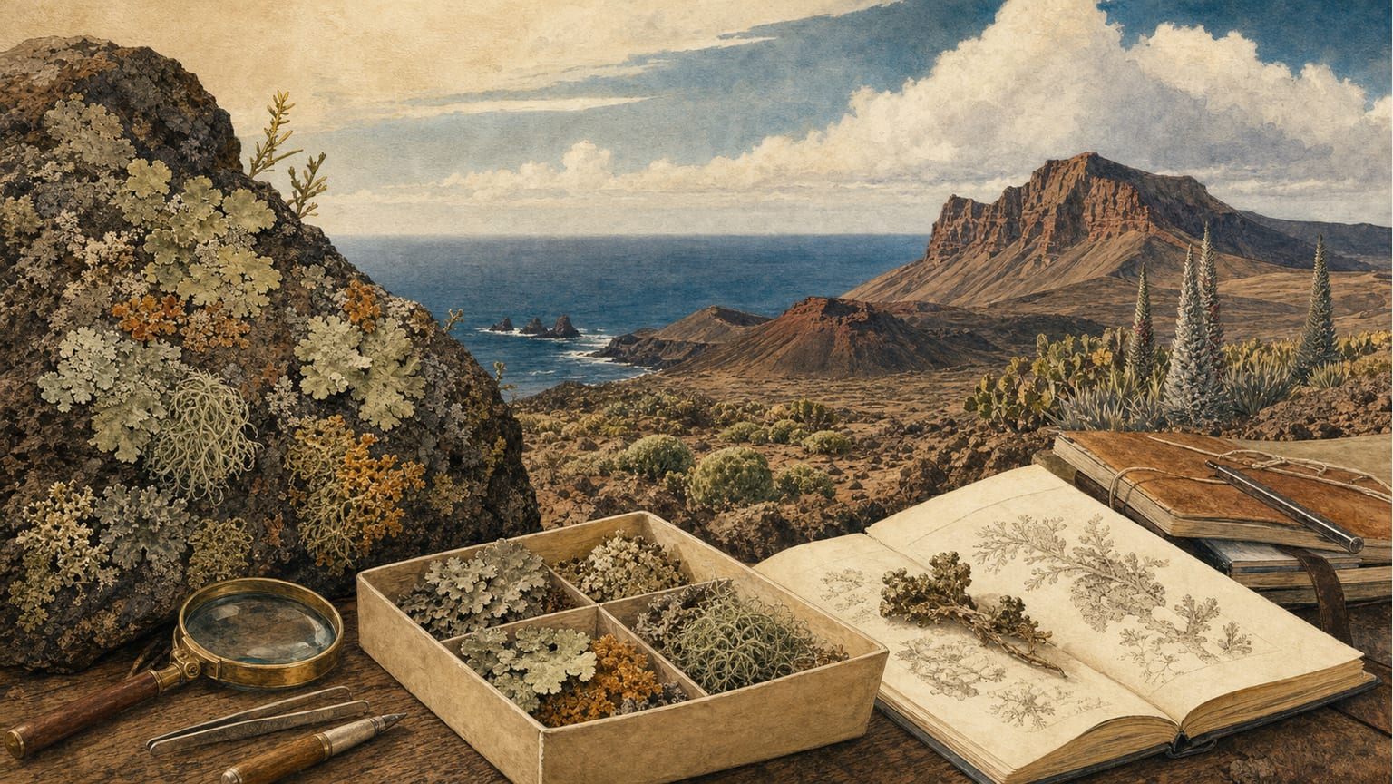 Méthodologie de catalogage des lichens aux Canaries selon Champion et Sánchez-Pinto (1978) - Nature