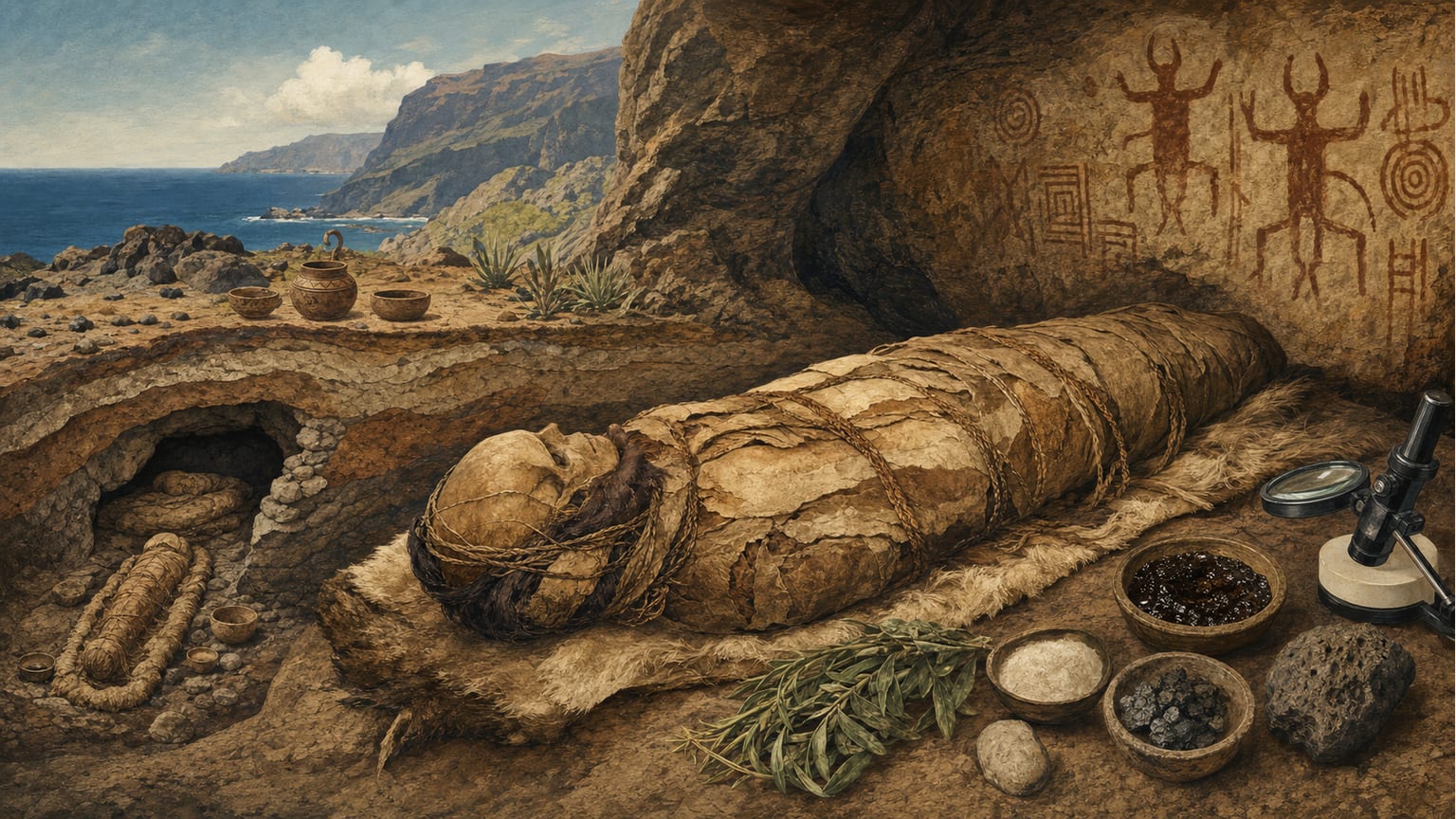 Mumifizierungsmethoden bei den Guanchen-Mumien von Teneriffa: Erkenntnisse und Analyse - Archäologie