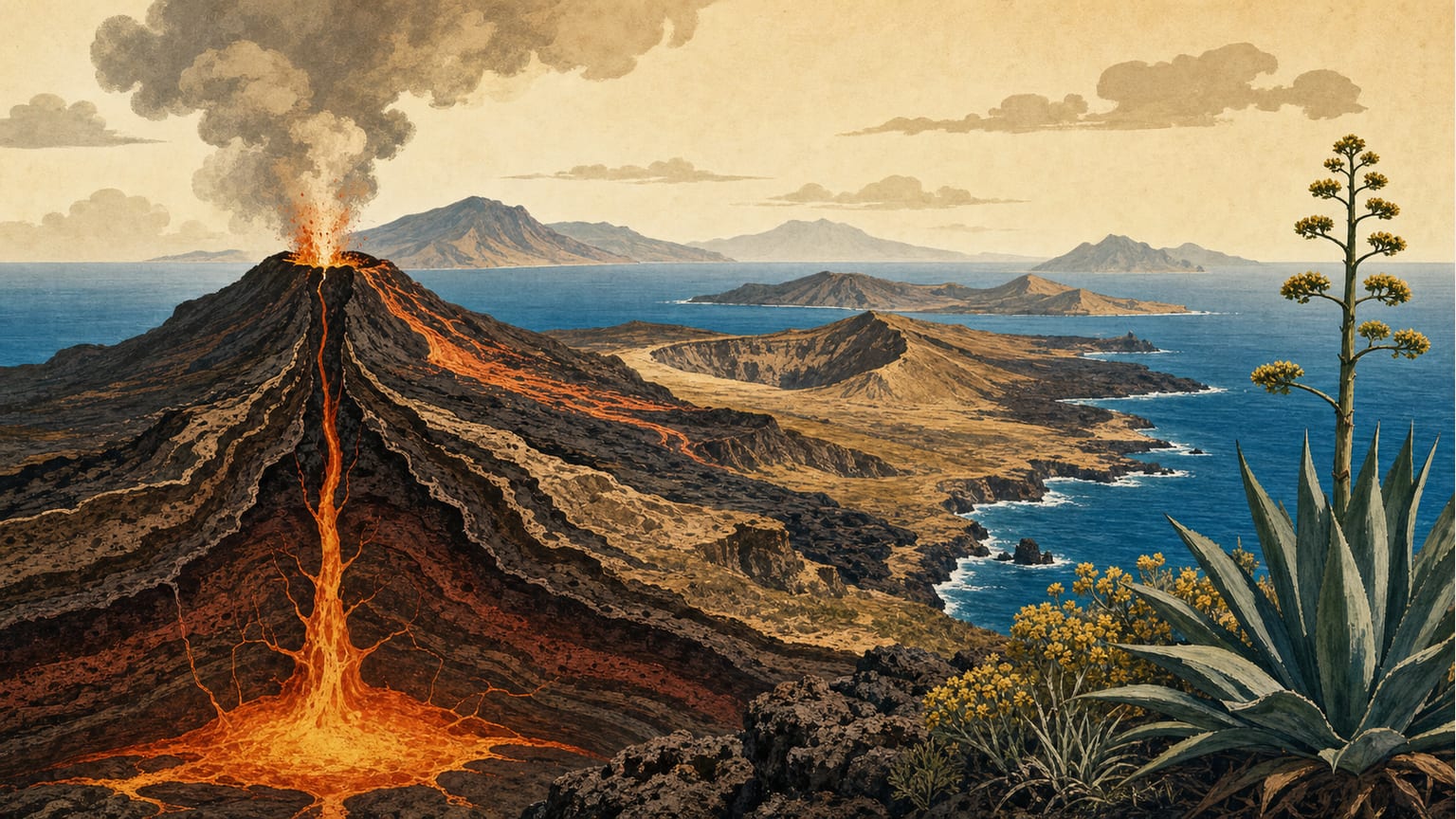 Origine volcanique des îles Canaries : processus et structures - Nature