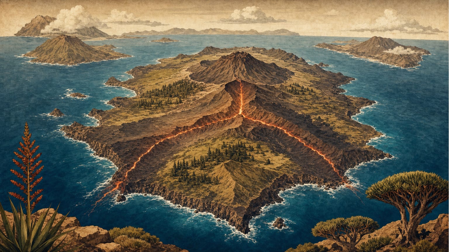 Dreifach-Rifts: Das verborgene Muster der vulkanischen Entwicklung auf den Kanaren - Natur