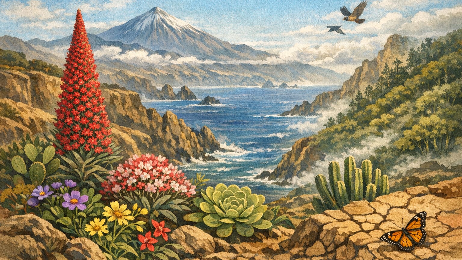 The Endemic Flora of the Canary Islands: A Unique and Threatened Treasure - Nature