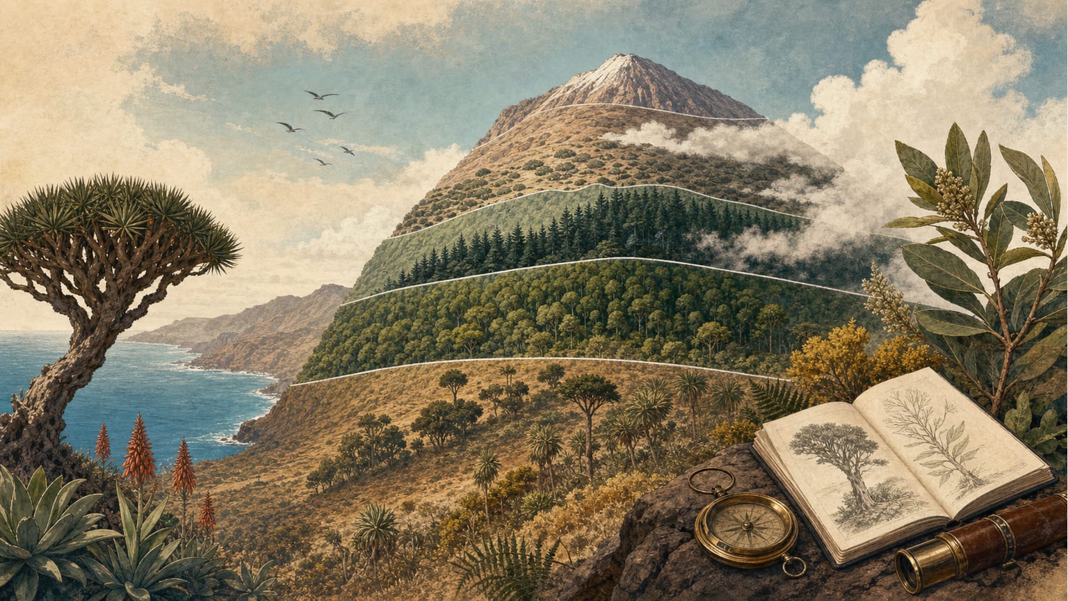 Altitudinal Zonation of Vegetation in the Canary Islands: Humboldt’s Model and Its Evolution - Nature