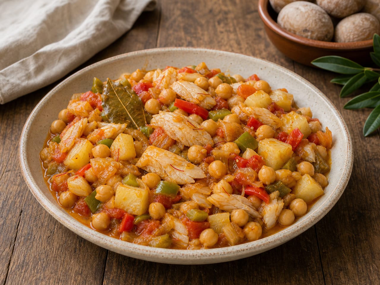 Chickpeas with fish