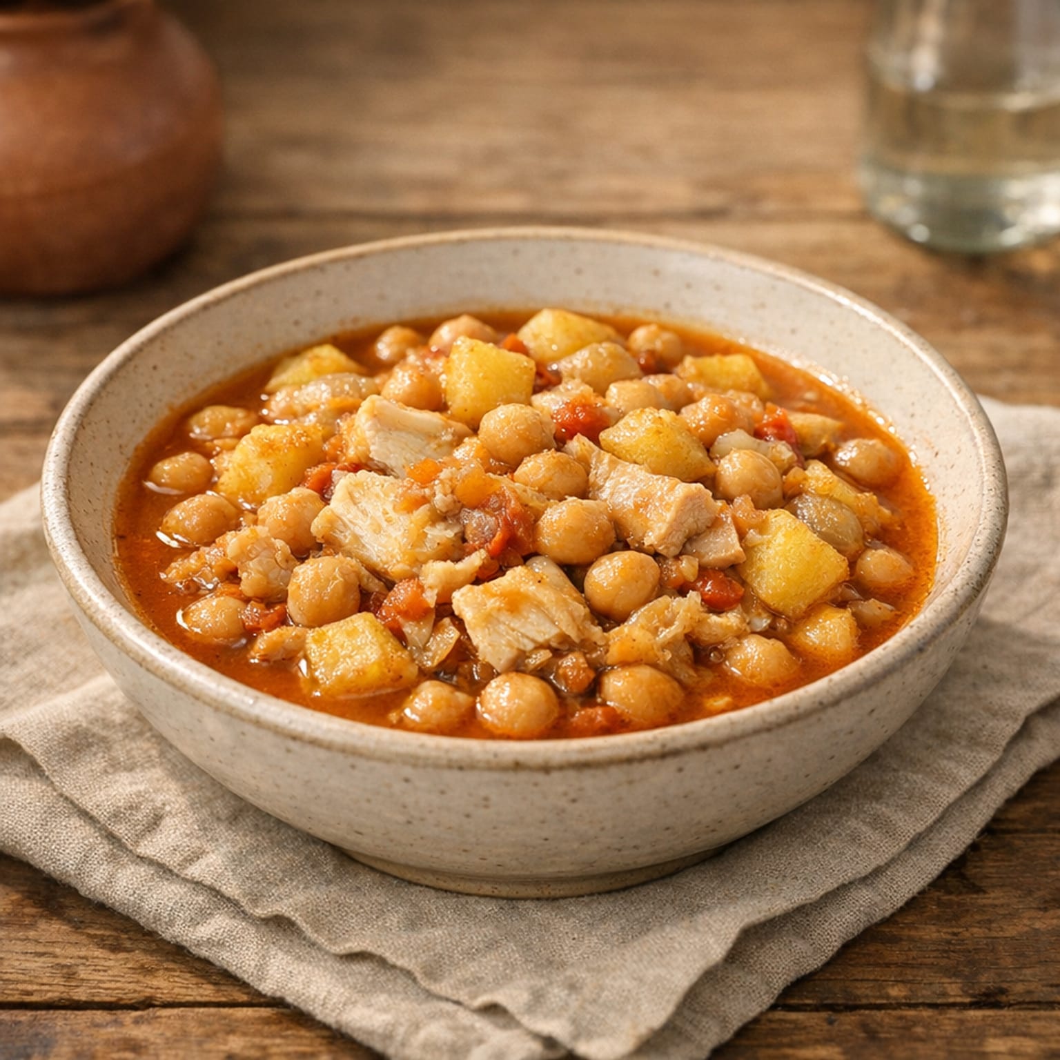 Chickpeas with fish