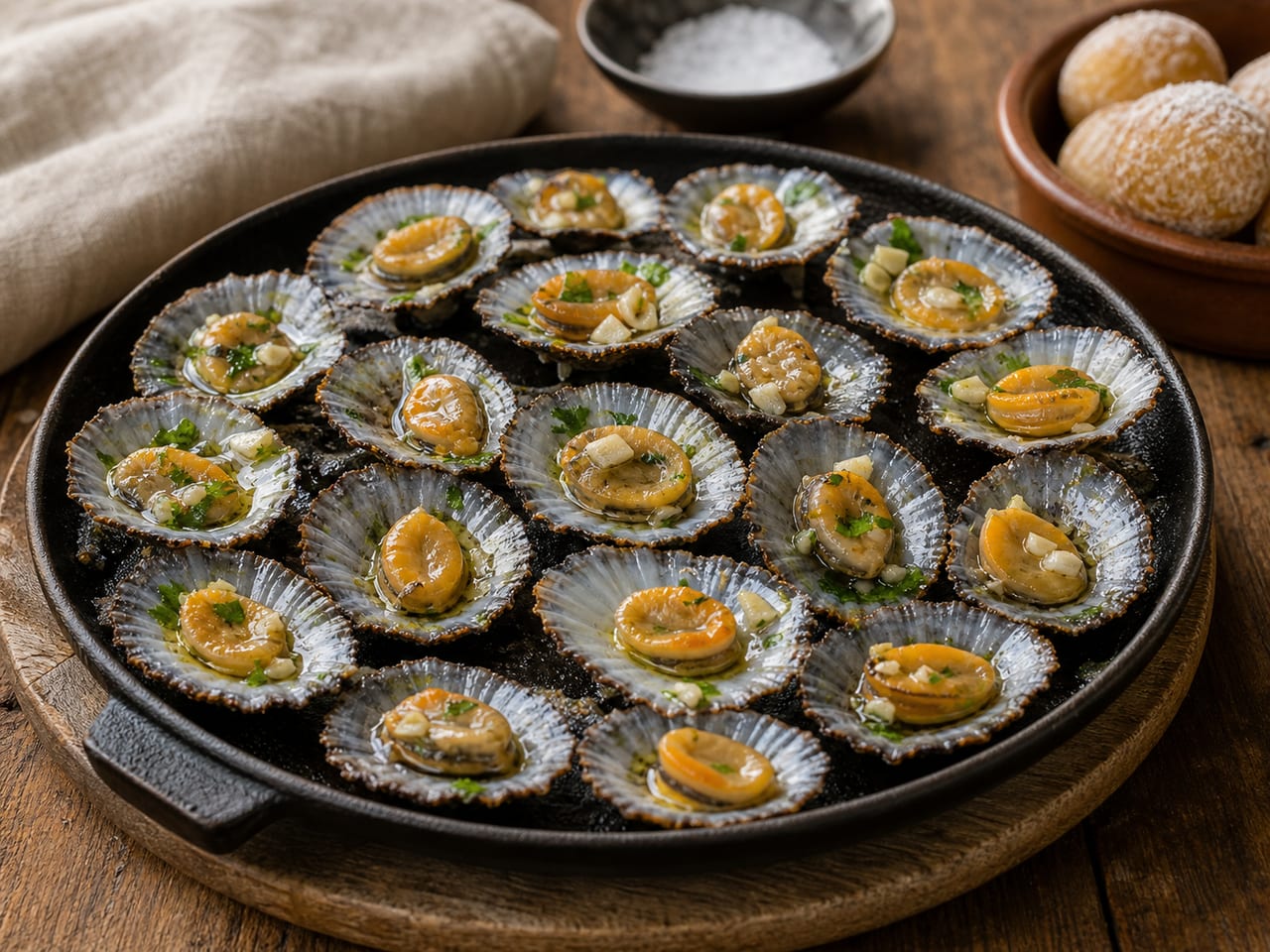 Grilled limpets