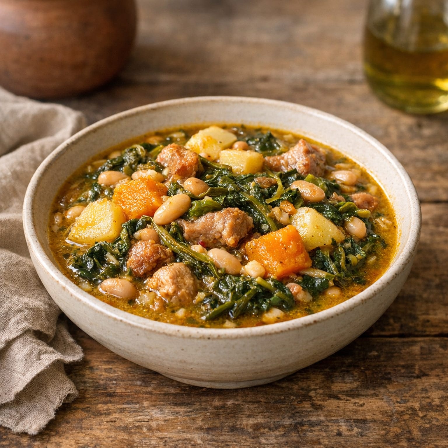 Wild mustard greens stew