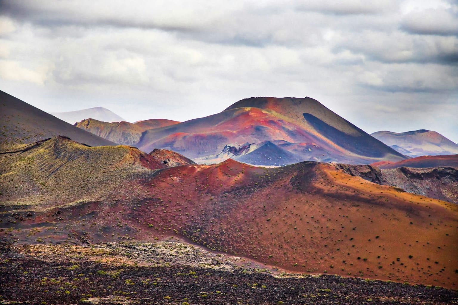 Montanas volcanicas de Timanfaya en Lanzarote