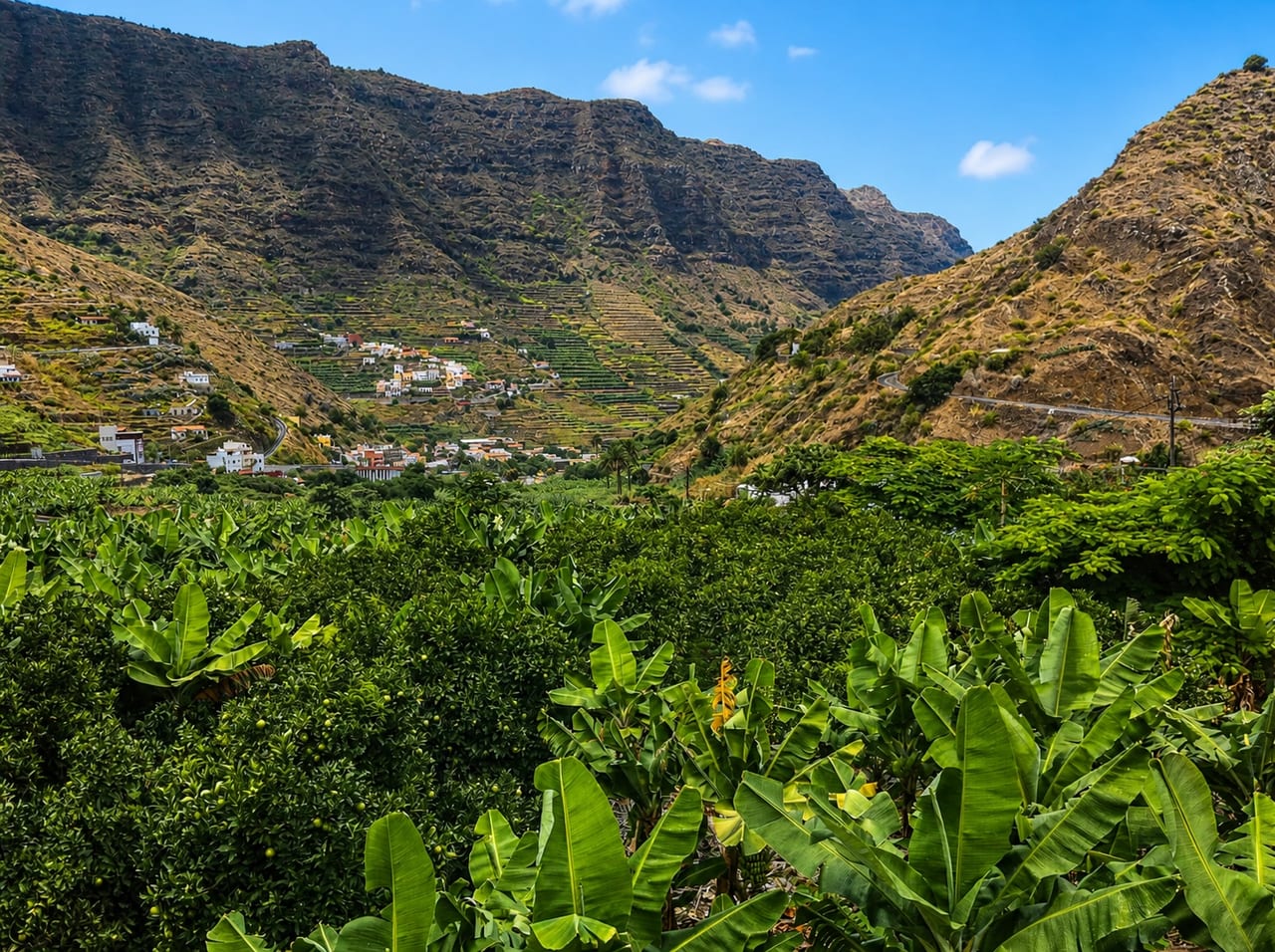 Vista de Hermigua, La Gomera