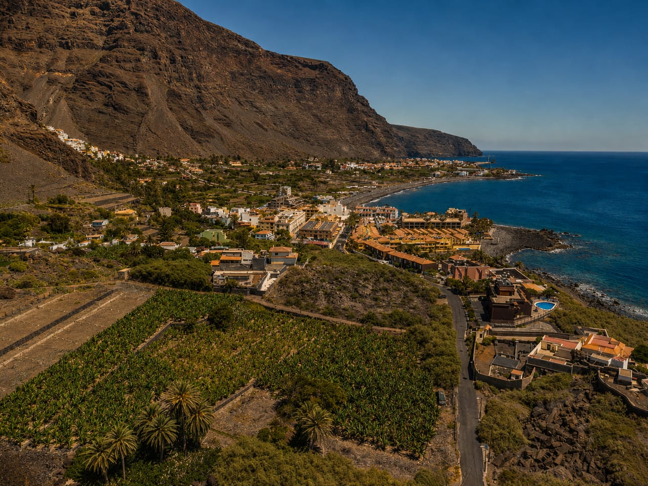 Vista de Valle Gran Rey, La Gomera