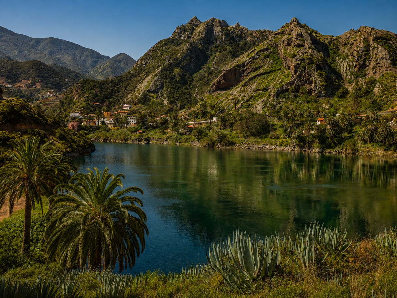 Vista de Vallehermoso, La Gomera