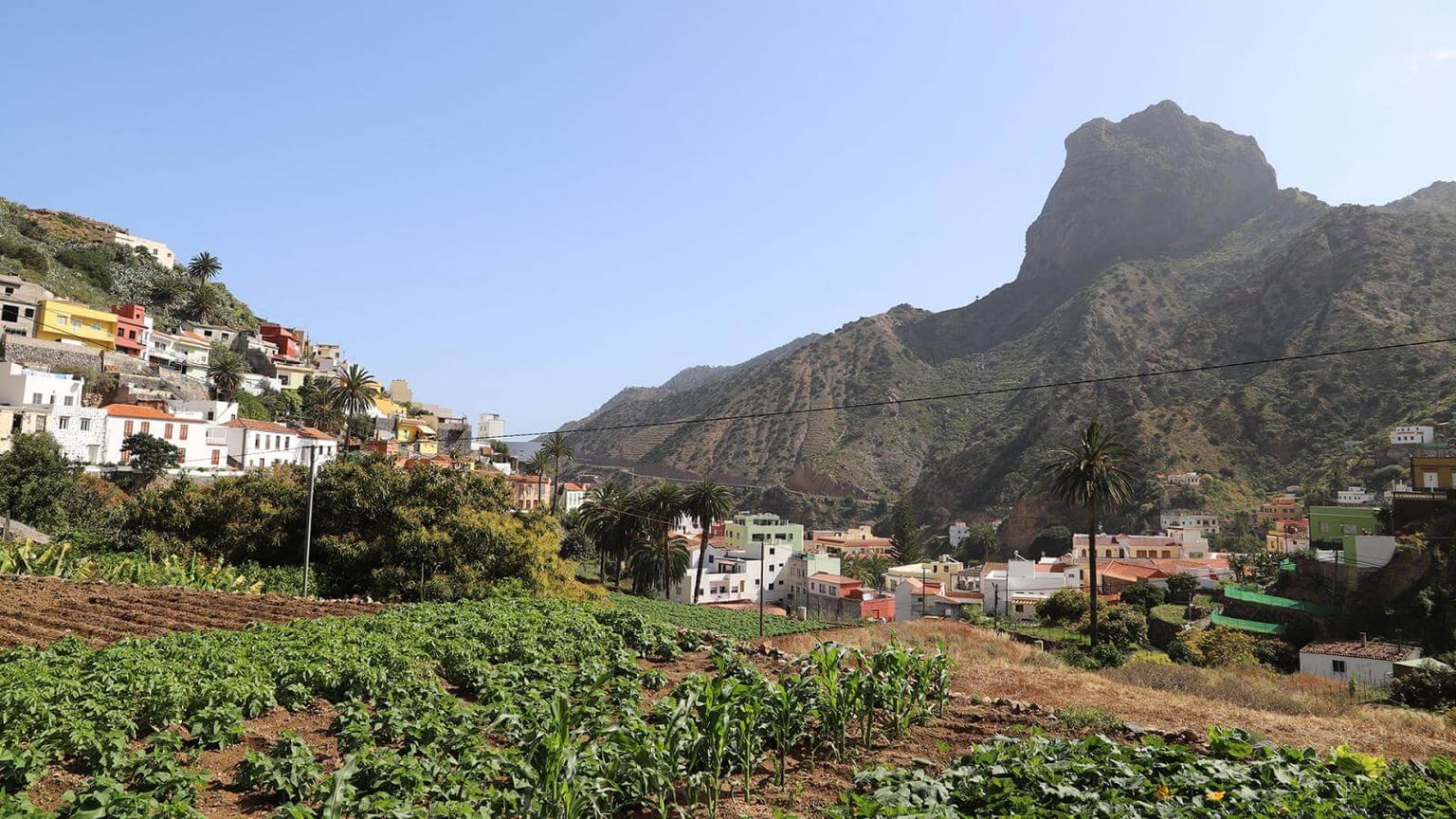 Vista de Vallehermoso, La Gomera