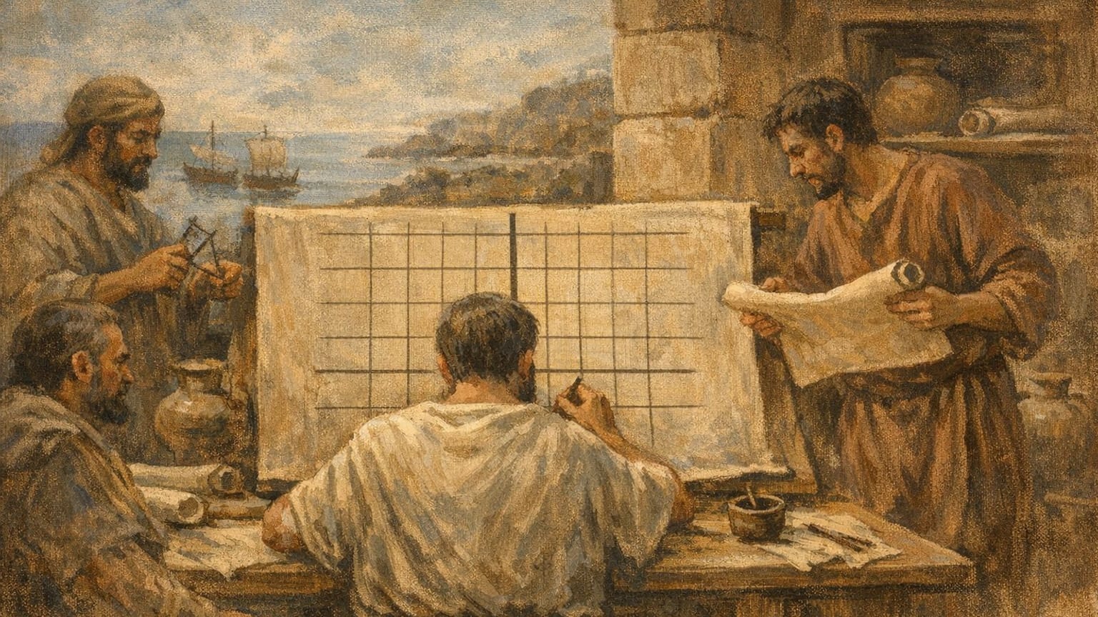 Claudius Ptolemy takes the Fortunate Isles as the origin of longitude.