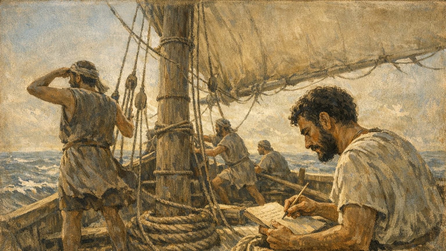 Während der Herrschaft Jubas II. erkundet eine Expedition sechs Glückselige Inseln und hinterlässt ihren Bericht.